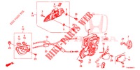 ACHTER PORTIER SLOT/BUITEN HENDEL (2) voor Honda JAZZ 1.4 ESL 5 deuren CVT versnellingsbak 2012