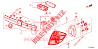 ACHTERLICHT/KENTEKEN LICHT (PGM FI)  voor Honda JAZZ 1.4 ESL 5 deuren CVT versnellingsbak 2012