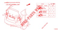 ELEKTRISCHE AANSLUITING (ARRIERE) voor Honda JAZZ 1.4 ESL 5 deuren CVT versnellingsbak 2012