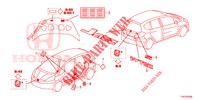 EMBLEEM/WAARSCHUWINGSLABEL  voor Honda JAZZ 1.4 ESL 5 deuren CVT versnellingsbak 2012