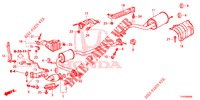 UITLAATPIJP/GELUIDDEMPER (PGM FI)  voor Honda JAZZ 1.4 ESL 5 deuren CVT versnellingsbak 2012