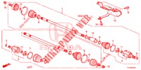 VOOR AANDRIJFAS/ HALVE AS (1) voor Honda JAZZ 1.4 ESL 5 deuren CVT versnellingsbak 2012