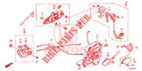 VOORPORTIER SLOT/BUITEN HENDEL (2) voor Honda JAZZ 1.4 ESL 5 deuren CVT versnellingsbak 2012