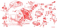 BEDIENINGSEENNEID (CABINE) (1) (LH) voor Honda JAZZ 1.4 LS 5 deuren 5-versnellings handgeschakelde versnellingsbak 2012