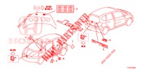 EMBLEEM/WAARSCHUWINGSLABEL  voor Honda JAZZ 1.4 LS 5 deuren 5-versnellings handgeschakelde versnellingsbak 2012