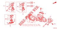 SLEUTEL CILINDER COMPONENTEN  voor Honda JAZZ 1.4 LS 5 deuren 5-versnellings handgeschakelde versnellingsbak 2012