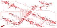 VOOR AANDRIJFAS/ HALVE AS (1) voor Honda JAZZ 1.4 LS 5 deuren 5-versnellings handgeschakelde versnellingsbak 2012