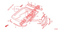 VOOR RUIT/ ACHTER RUIT  voor Honda JAZZ 1.4 LS 5 deuren 5-versnellings handgeschakelde versnellingsbak 2012