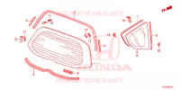 ACHTER RUIT/KWARTSGLAS  voor Honda JAZZ LSP 5 deuren CVT versnellingsbak 2013