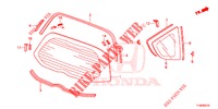 ACHTER RUIT/KWARTSGLAS  voor Honda JAZZ 1.4 LUXURY 5 deuren 5-versnellings handgeschakelde versnellingsbak 2014