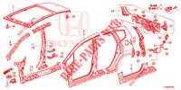 BUITEN PANELEN/ACHTER PANEEL  voor Honda JAZZ 1.4 LUXURY 5 deuren 5-versnellings handgeschakelde versnellingsbak 2014