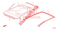DAK GLAS  voor Honda JAZZ 1.4 LUXURY 5 deuren 5-versnellings handgeschakelde versnellingsbak 2014