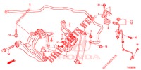 VOOR ONDER ARM/ STABILISATOR VEER  voor Honda JAZZ 1.4 LUXURY 5 deuren 5-versnellings handgeschakelde versnellingsbak 2014