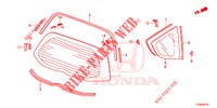 ACHTER RUIT/KWARTSGLAS  voor Honda JAZZ 1.4 SPH 5 deuren 5-versnellings handgeschakelde versnellingsbak 2014
