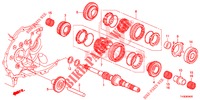 HOOFDAS  voor Honda JAZZ 1.4 SPH 5 deuren 5-versnellings handgeschakelde versnellingsbak 2014