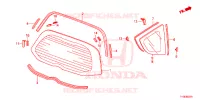 ACHTER RUIT/KWARTSGLAS  voor Honda JAZZ SPH 5 deuren CVT versnellingsbak 2014
