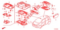 INTERIEUR VERLICHTING  voor Honda JAZZ 1.3 EXCLUSIVE 5 deuren CVT versnellingsbak 2016