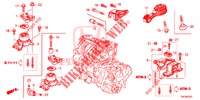 MOTOR BEVESTIGING (AT) (1.3L) voor Honda JAZZ 1.3 EXCLUSIVE 5 deuren CVT versnellingsbak 2016