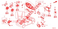 BEDIENINGSEENNEID (CABINE) (2) (LH) voor Honda JAZZ 1.3 ELEGANCE 5 deuren 6-versnellings handgeschakelde versnellingsbak 2019