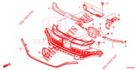 VOOR GRILLE/GIETWERK (1) voor Honda JAZZ 1.3 ELEGANCE 5 deuren 6-versnellings handgeschakelde versnellingsbak 2019