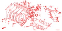 CARBURATEUR ISOLATIE/ INLAAT SPRUITSTUK  voor Honda JAZZ HYBRID LUXURY 5 deuren CVT versnellingsbak 2015
