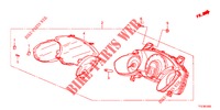 SNELHEIDSMETER  voor Honda JAZZ HYBRID LUXURY 5 deuren CVT versnellingsbak 2014