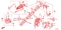 VOORPORTIER SLOT/BUITEN HENDEL (1) voor Honda JAZZ HYBRID LUXURY 5 deuren CVT versnellingsbak 2014