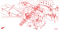 ACHTERKLEP VOERING/ ACHTER PANEEL VOERING(2DE)  voor Honda CIVIC DIESEL 1.6 LIFSTYLE 5 deuren 6-versnellings handgeschakelde versnellingsbak 2014
