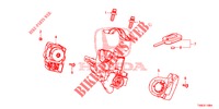 SLEUTEL CILINDER COMPONENTEN  voor Honda CIVIC DIESEL 1.6 LIFSTYLE 5 deuren 6-versnellings handgeschakelde versnellingsbak 2014