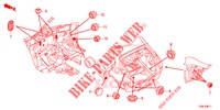 DOORVOERTULLE (ARRIERE) voor Honda CIVIC 1.8 S 5 deuren 6-versnellings handgeschakelde versnellingsbak 2014