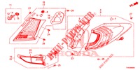 ACHTERLICHT/KENTEKEN LICHT (PGM FI)  voor Honda CIVIC DIESEL 1.6 COMFORT EURO 6 5 deuren 6-versnellings handgeschakelde versnellingsbak 2015