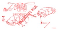EMBLEMEN/WAARSCHUWINGSLABELS  voor Honda CIVIC DIESEL 1.6 S 5 deuren 6-versnellings handgeschakelde versnellingsbak 2015