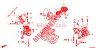 MOTOR BEVESTIGINGEN (1,0 L) (CVT) voor Honda CIVIC 1.0 TOP 5 deuren CVT versnellingsbak 2018