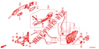 ACHTER PORTIER SLOTEN/BUITEN HENDEL  voor Honda CIVIC 1.5 PRESTIGE 5 deuren 6-versnellings handgeschakelde versnellingsbak 2018