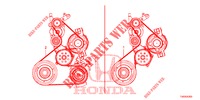     COURROIE ALTERNATEUR (DIESEL) (2.2L) voor Honda CIVIC DIESEL 2.2 EXCLUSIVE 5 deuren 6-versnellings handgeschakelde versnellingsbak 2013