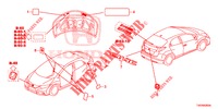 EMBLEMEN/WAARSCHUWINGSLABELS  voor Honda CIVIC DIESEL 2.2 EXCLUSIVE 5 deuren 6-versnellings handgeschakelde versnellingsbak 2013