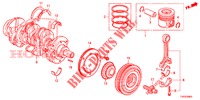 KRUKAS/ZUIGER (DIESEL) (2.2L) voor Honda CIVIC DIESEL 2.2 EXCLUSIVE 5 deuren 6-versnellings handgeschakelde versnellingsbak 2013