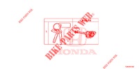 SLEUTEL CILINDER SET (INTELLIGENT) voor Honda CIVIC DIESEL 1.6 TOP 5 deuren 6-versnellings handgeschakelde versnellingsbak 2018