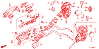 ACHTER PORTIER SLOTEN/BUITEN HENDEL  voor Honda ACCORD DIESEL 2.2 ES 4 deuren 6-versnellings handgeschakelde versnellingsbak 2012