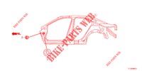 DOORVOERTULLE (LATERAL) voor Honda ACCORD DIESEL 2.2 ES 4 deuren 6-versnellings handgeschakelde versnellingsbak 2012