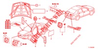 EMBLEMEN/WAARSCHUWINGSLABELS  voor Honda ACCORD DIESEL 2.2 ES 4 deuren 6-versnellings handgeschakelde versnellingsbak 2012