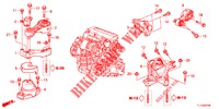 MOTOR BEVESTIGINGEN (DIESEL) (MT) voor Honda ACCORD DIESEL 2.2 ES 4 deuren 6-versnellings handgeschakelde versnellingsbak 2012