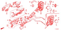 ACHTER PORTIER SLOTEN/BUITEN HENDEL  voor Honda ACCORD DIESEL 2.2 ES 4 deuren 5-traps automatische versnellingsbak 2012