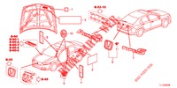 EMBLEMEN/WAARSCHUWINGSLABELS  voor Honda ACCORD DIESEL 2.2 ES 4 deuren 5-traps automatische versnellingsbak 2012