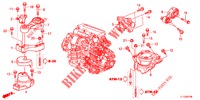 MOTOR BEVESTIGINGEN (DIESEL) (AT) voor Honda ACCORD DIESEL 2.2 ES 4 deuren 5-traps automatische versnellingsbak 2012