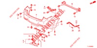 ACHTER BUMPER  voor Honda ACCORD DIESEL 2.2 ES GT 4 deuren 6-versnellings handgeschakelde versnellingsbak 2012