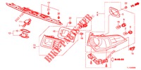 ACHTERLICHT/KENTEKEN LICHT (PGM FI)  voor Honda ACCORD DIESEL 2.2 ES GT 4 deuren 6-versnellings handgeschakelde versnellingsbak 2012