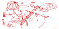 EMBLEMEN/WAARSCHUWINGSLABELS  voor Honda ACCORD DIESEL 2.2 ES GT 4 deuren 6-versnellings handgeschakelde versnellingsbak 2012