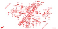TURBOLADER SYSTEEM (DIESEL) voor Honda ACCORD DIESEL 2.2 ES GT 4 deuren 6-versnellings handgeschakelde versnellingsbak 2012