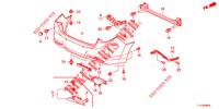 ACHTER BUMPER  voor Honda ACCORD DIESEL 2.2 ES GT 4 deuren 5-traps automatische versnellingsbak 2012